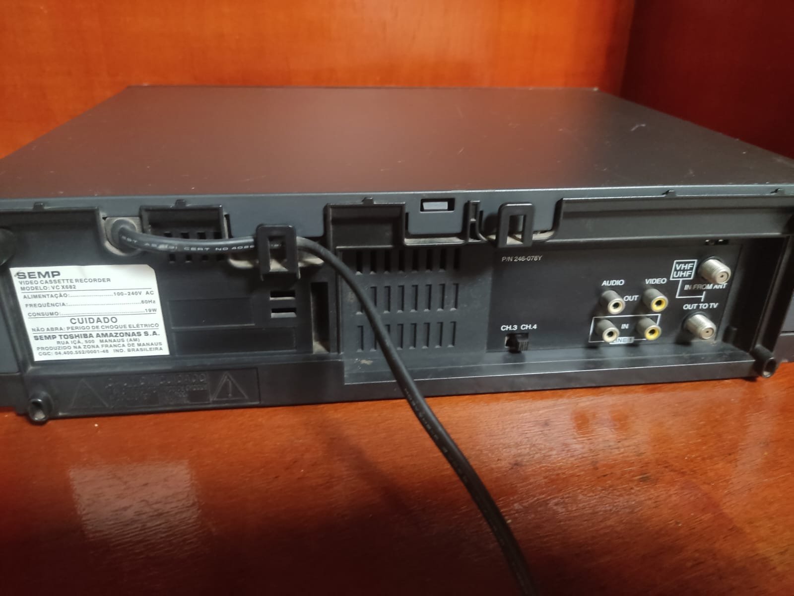 Vídeo Cassete Semp VC X682 – Bivolt | Clássico Restaurado - Imagem 3